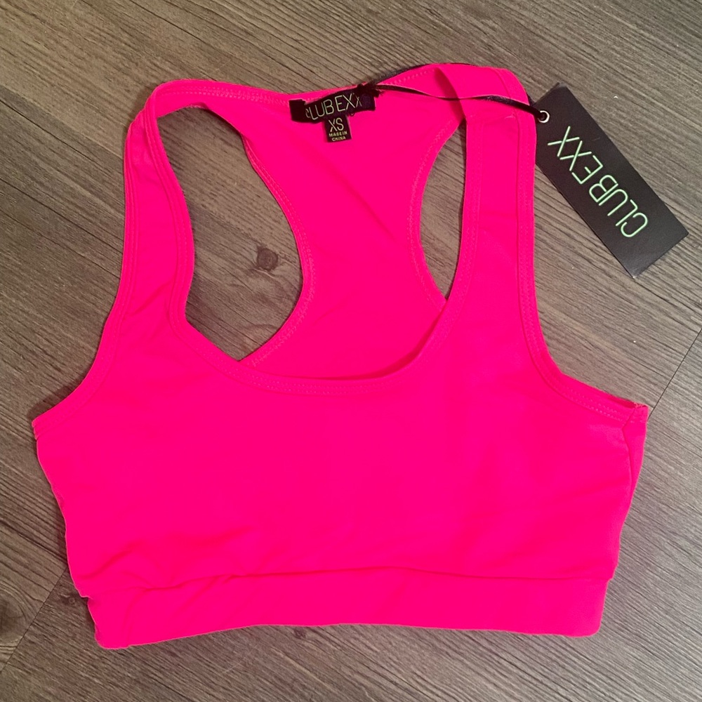 Dolls Kill / Club Exx Pink Racerback Sports Bra